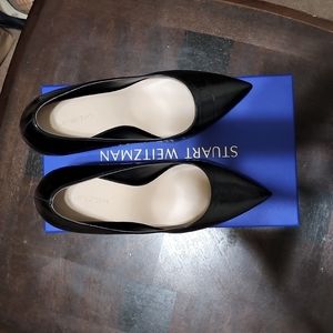 Stuart Weitzman Dancer 95 Croc Printed leather pumps